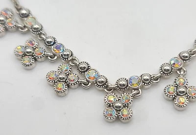 Vintage Napier Necklace AB Rhinestone 15" - Image 1 of 4