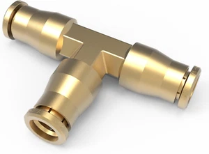 21838 Air Line Fittings Union Tee 1/4" T-Fitting Pneumatic Air Suspension - Picture 1 of 12