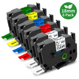 Schriftband Kompatibel TZe-241-741 TZ-241 18mm für Brother P-touch PT-P750W D400 - Bild 1 von 17