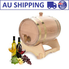 5L Wood Oak Timber Wine Barrel Vintage for Beer Whiskey Rum Port Keg with Tap AU