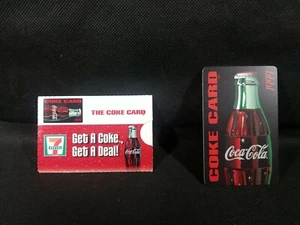 1999 Seven 7-Eleven Coca Cola COKE CARD Promotion Gift Card Sleeve Contour Glass - Picture 1 of 6
