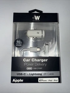 Just Wireless Car CHARGER 6' ft CABLE USB-C to 8-pin - Picture 1 of 4