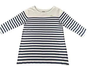 Prinzessin gestreiftes Shirt mit U-Boot-Ausschnitt und Goldknöpfen in XL Damen marine, weiß - Bild 1 von 9