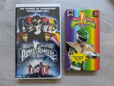 VTG VHS MIGHTY MORPHIN POWER RANGERS THE MOVIE + GREEN RANGER LOT - Image 1 of 2