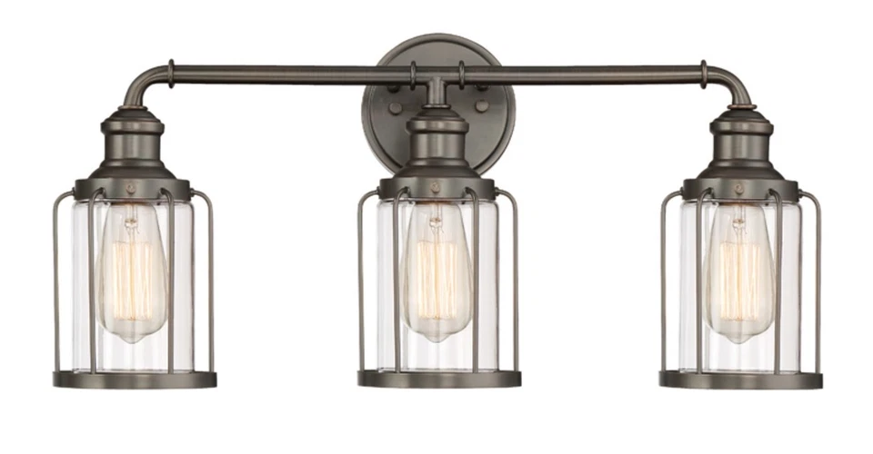 Fuente de diseño 91303 Anson 3 luces 24"W luz de tocador de baño - multicolor Foto 1 de 1