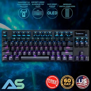 SteelSeries Apex Pro TKL Gen 3 Wired Gaming Keyboard 3.0 Hypermagnetic Switches - Picture 1 of 18