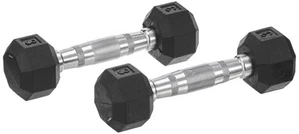 Dumbbells Hand Weights Set of 2-3 lb Rubber Hex Chrome Handle Exercise & Fitn... - Picture 1 of 5