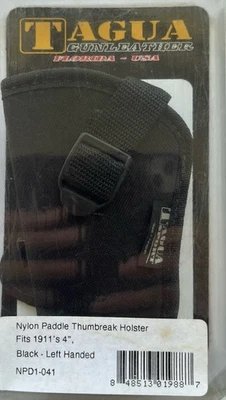 "Funda de nailon Tagua para paleta de pulgar negra para zurdos NPD1-041 se adapta a la década de 1911 4""" Foto 1 de 4