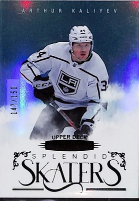 2022-23 Upper Deck Splendid Skaters Los Angeles Kings Arthur Kaliyev SS-17 /150 - Image 1 of 2