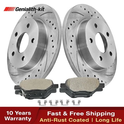 270mm Rear Brake Rotors Ceramic Pads for Chevy Malibu Pontiac G6 G5 Saturn Aura Foto 1 de 4