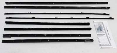 Window Sweeps Weatherstrip for 1965 Pontiac GTO Lemans Hardtop Black Front Rear - Image 1 of 4