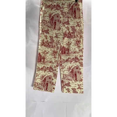 WHITE STAG Women's Vintage Tusk Red-White Printed Prairie Capri Pant SZ 10 - Image 1 of 4
