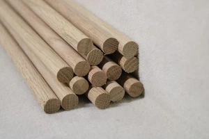 (a133)  15Stk 100cm Rundleiste Eiche 12mm Rundstab Holzleisten - Bild 1 von 2