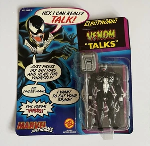 MARVEL ELECTRONIC SUPER HEROES VENOM TALKS MOC CARDED 1991 TOY BIZ - Picture 1 of 4