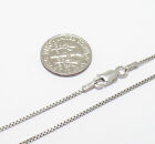 1mm Anti-Tarnish Solid  Italian Box Chain Necklace REAL Sterling Silver