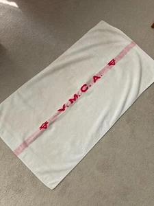 Vintage YMCA Towel  - Age? 21.5 x 39  Good Condition Minor Staining - Picture 1 of 2