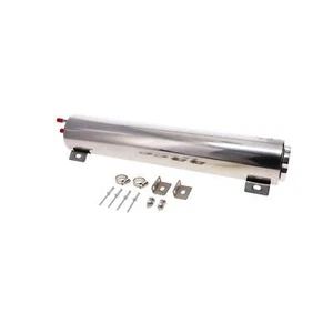 Polished Universal 3" x 16" Stainless Steel Radiator Overflow Tank Catch Can - Picture 1 of 3