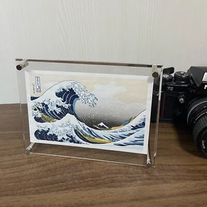 Kompakter Holzschnitt / Große Welle von Hokusai Japanische Kunst Kostenloser Versand - Bild 1 von 7