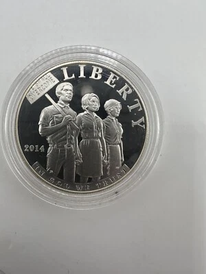 2014-P Proof Civil Rights Commemorative Silver Dollar $1 #7154 - Image 1 of 3