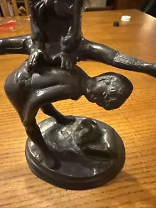 Andrea By Sadek Black Metal Sculpture Decor 9" - Picture 1 of 11