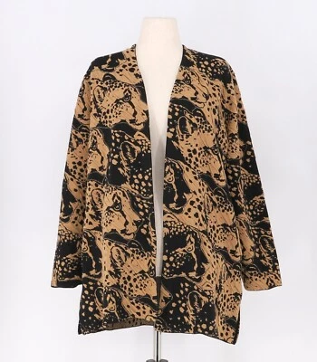 Cárdigan Jacquard Estampado Animal CHICO'S Talla 3/XL Foto 1 de 4