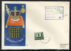 Gran Bretaña 18-6-75 11p etiqueta para pagar en Philart f.d.c. (2025/04/01#01) - Imagen 1 de 1