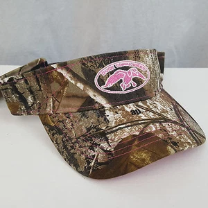 Real Tree Women's Duck Dynasty Duck Commander Pink Camo Adjustable Visor Cap - Picture 1 of 4