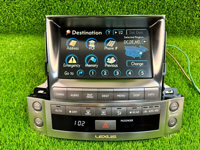 Pantalla de navegación LEXUS LX570 2008-2010 86430-60040 OEM LHD usada Foto 1 de 4