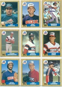 MLB-BASEBALL CARD LOT-1987 TOPPS-CHICAGO WHITE SOX-26 CARDS-FREGOSI-CRUZ-SALAZAR - Picture 1 of 3