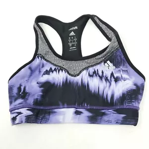 Adidas Techfit Sports Bra Womens Small Purple Black Racerback Climalite Stretch - Picture 1 of 10