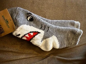 COZY CABIN SOCKS/YOUTH/SHARK/NEW!! - Picture 1 of 2
