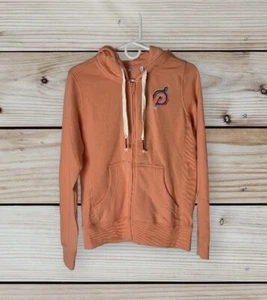 NWT Women’s Peloton Ultimate Lightweight Full Zip Up Hoodie Size Small Coral - Picture 1 of 6