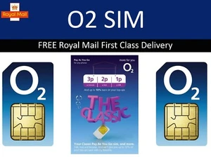 O2 Sim Card - PAYG -STANDARD-MICRO-NANO 2G-3G-4G O2 Pay As You Go 02 Smart NEW - Picture 1 of 6