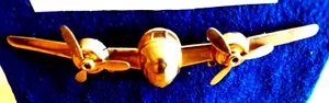 WWII USAF Lapel Pin , Brooch, Ladies Jewelry, Military, 3 3/4in x 1in - Picture 1 of 2