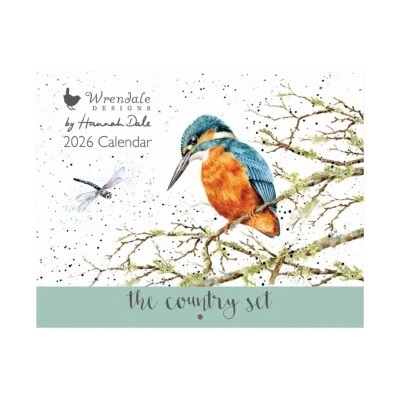 WRENDALE DESIGNS Wrendale 2026 Landscape Calendar – 12 Country Set Animal Illustrations