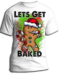 Airbrush Painted Gingerbread Man Hoodie Shirt Hat Backpack Tag Mug Coaster - Picture 1 of 12