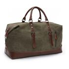 Canvas Leather Men Travel Bags Carry on Luggage Bags Men Duffel Tote Large Bag