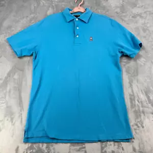 Psycho Bunny Polo Shirt Men's Size 8 Aqua Blue Pima Cotton Embroidered Logo - Picture 1 of 11