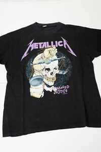 Metallica Damaged Justice Official Vintage T shirt RARE 1988 Heavy Metal - Bild 1 von 5