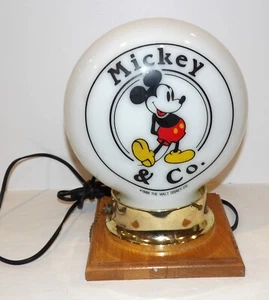 RARE 1988 MICKEY & CO WALT DISNEY LIMITED ED 100 PETROLEUM ARTIFACTS GLOBE LAMP - Picture 1 of 19