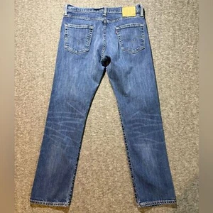 Levis 504 jeans men’s 33x32 blue (measure 32x30) Regular Straight fit stretch - Picture 1 of 11