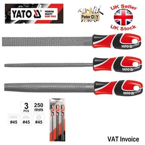 Yato Professional HOLZFEILE RASP 250 mm-10" rund/flach/halbrund 3er-Set-YT-6222 - Bild 1 von 2