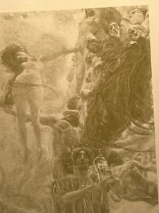 Druck, Öl [Fakultät] Gemälde von Gustav Klimt HYGIEIA Ver Sacrum 1898 Heft 3 - Bild 1 von 12