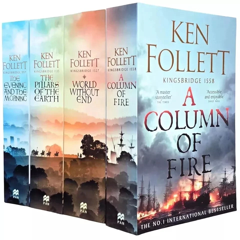 The Kingsbridge Novels 4 Books Collection Set by Ken Follett | A Column of Fire - Image 1 of 1