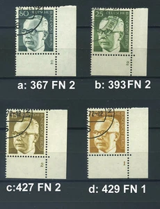 Berlin 367, 393, 427, 429 FN 1 oder 2, Formnummer gestempelt  #g353 - Picture 1 of 1