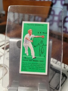 1936 John Player And Sons Sidney .B Wood Tennis Card HOF EX/MT+ to NM