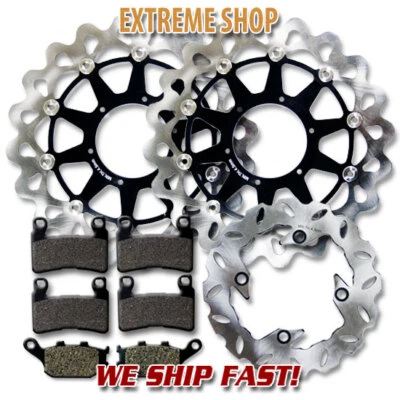 Front Rear Brake Rotor+Pads for Honda RVT1000R RC51 VTR1000 SP SP1 SP2 2000-2007 - Image 1 of 2