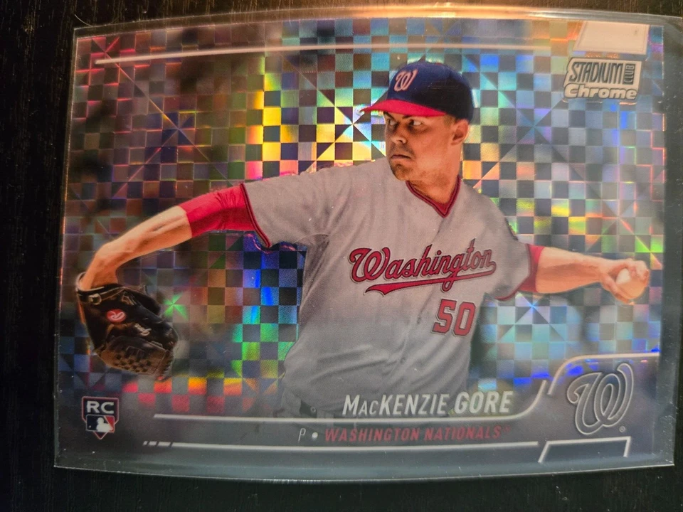 2022 Topps Stadium Club Chrome  MacKenzie Gore #221 X-Fractor Nationals Rookie - Image 1 of 2