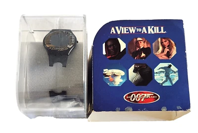 Reloj Swatch Unisex 1985 James Bond 007 "A View To a Kill", ¡FUNCIONA! banda rota Foto 1 de 4