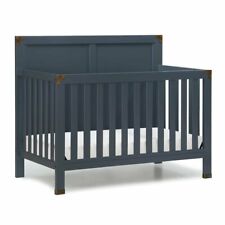 Baby Relax Miles 5-in-1 Convertible Crib in Graphite Blue